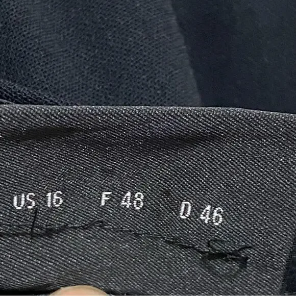 AKRIS Black Dress Size 16 Square Neck Knee Length Stud Embellishments MSRP $2500 - Picture 8 of 13